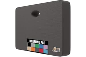 GORILLA GRIP Extra Thick Patent Pending Soft Foam Kneeling Pad, Supportive Large Cushion Knee Pads for Gardening, Baby Bath Time, Dirt and Water Resistant, Workout, Garden Supplies, 17.5x11, Charcoal