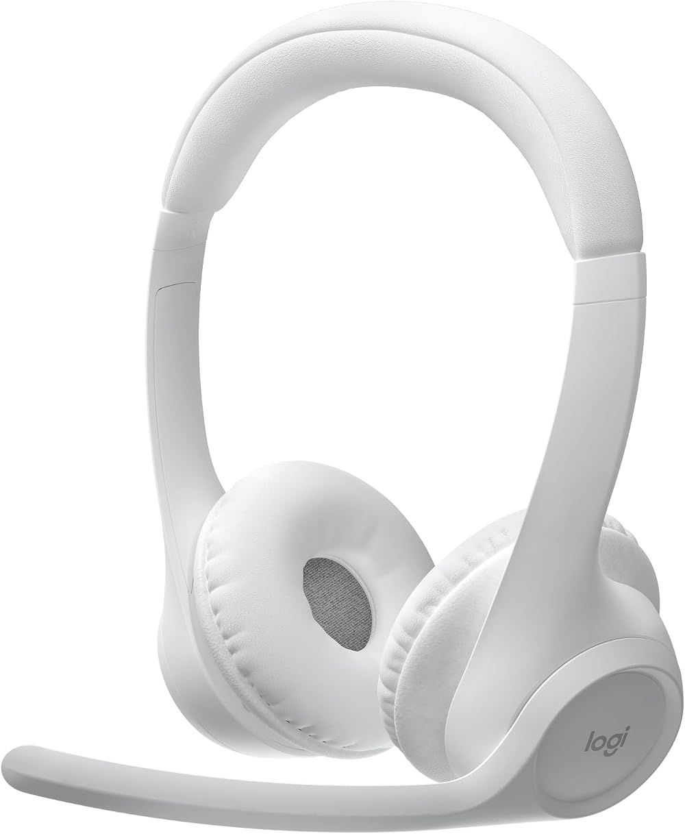 Logitech Zone 300 Wireless Headset Noise Cancelling Mic Off-White
