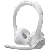 Logitech Zone 300 Wireless Bluetooth Headset with Noise-Canceling Microphone, Compatible with Windows, Mac, Chrome, Linux, iOS, iPadOS, Android – Off-White