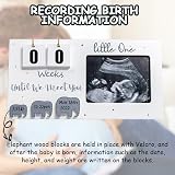 Lotvic Baby Scan Photo Frame 9.5x5 Countdown Weeks Ultrasound Frame view 4