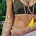 Flash Tattoos YOGALUST Authentic Metallic Temporary Tattoos 3 Sheet Pack (Black/gold/silver) Includes over 29 Premium Waterproof Tattoos