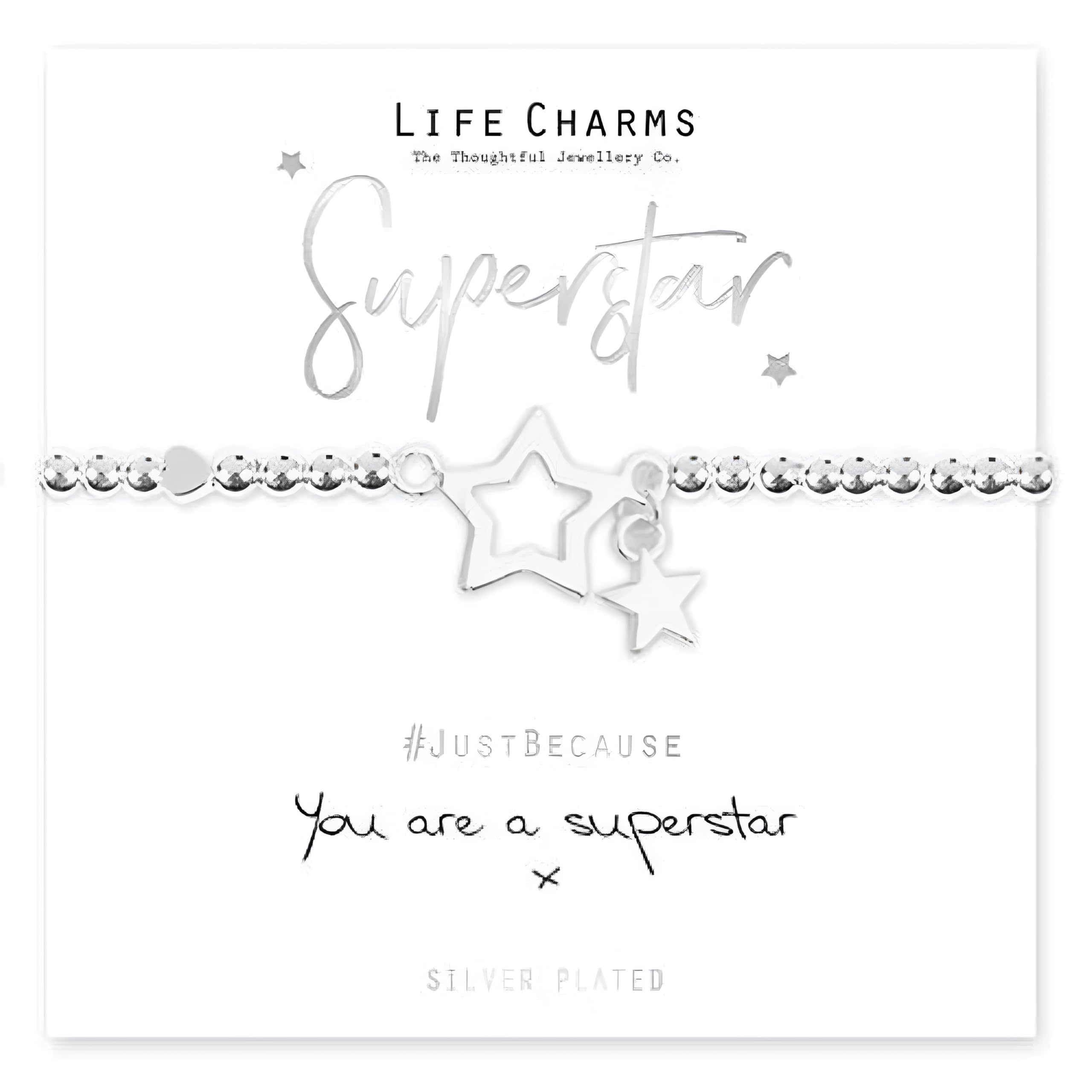 Life Charms Women Jewellery Superstar Bracelet Wristband Ladies Gift Box