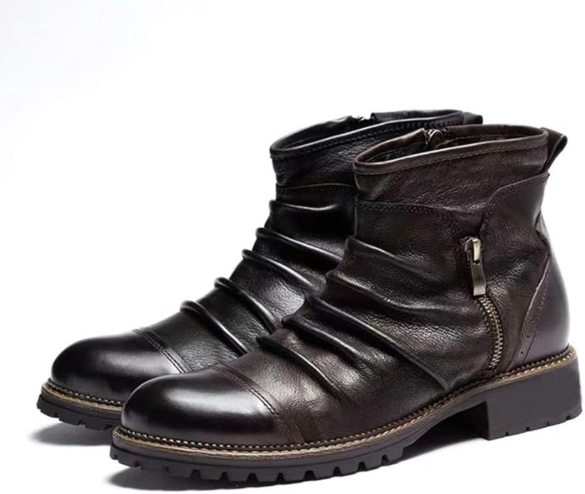 Herren Chelsea Stiefel Leder Klassische Business Vintage Stiefeletten ...