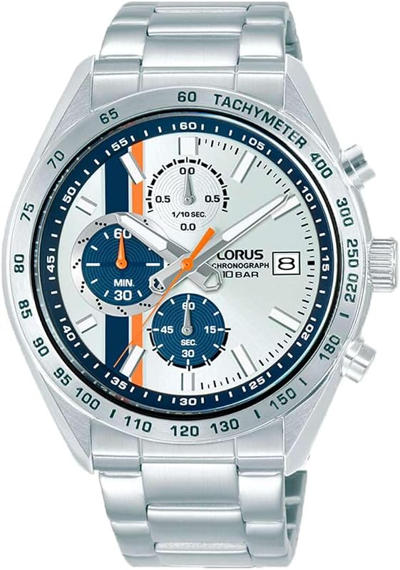Orologio analogico da uomo con cinturino in acciaio inox RM399JX9