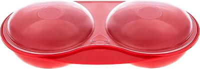 Easy Cook NS606R Microwave Egg Poacher 2 Cup Red