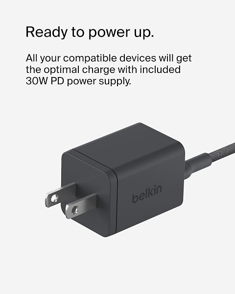 BELKIN 2-IN-1 MAGSAFE WIRELESS CHARGING DOCK 15W FAST CHARGE IPHONE CHARGER COMPATIBLE WITH IPHONE 17, 16, 15, AND 14 SERIES, AIRPODS, PIXEL 10, AND OTHER MAGSAFE ENABLED DEVICES, PSU INCLUDED – BLACK