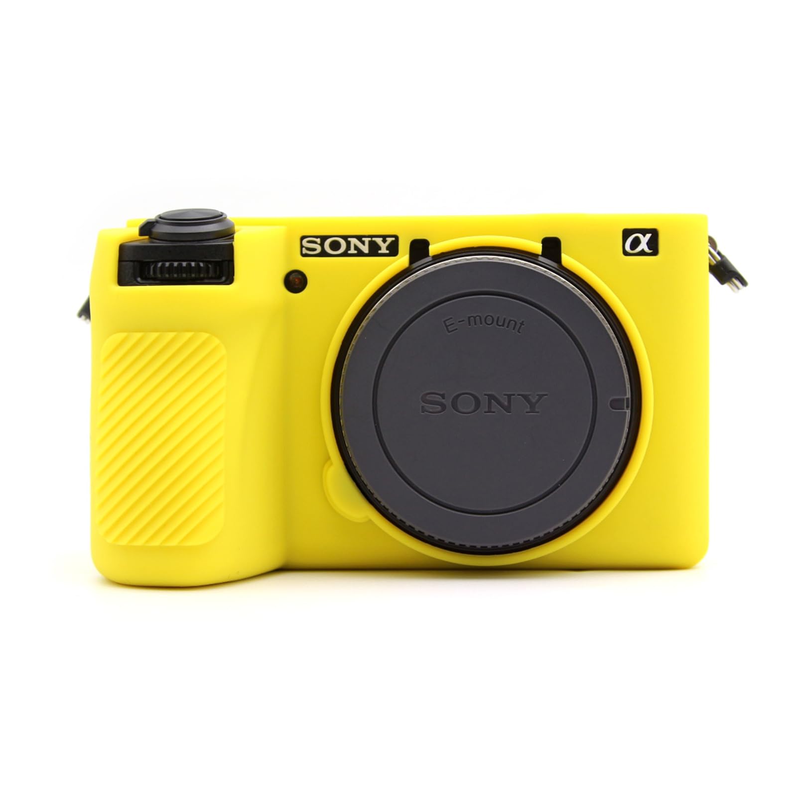 MUZIRI KINOKOO Silicone Case for Sony A6700, Soft Protective Case for Sony A6700/ Alpah 6700 Digital Camera - Anti-Scratch Slim Fit A6700 Silicon Case - Smooth Surface Yellow