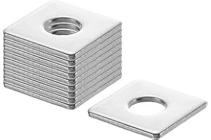 uxcell 20Pcs 1" Square Plate Washer for 3/8" Bolt, 304 Stainless Steel Bearing Plate Flat Washers Spacer Gasket for Machinery