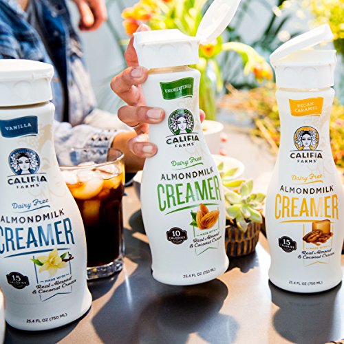 Califia Farms Unsweetened Almondmilk & Coconut Cream Coffee Creamer, 25.4 Oz | Dairy-Free, Whole30, Keto & Vegan - Image 4