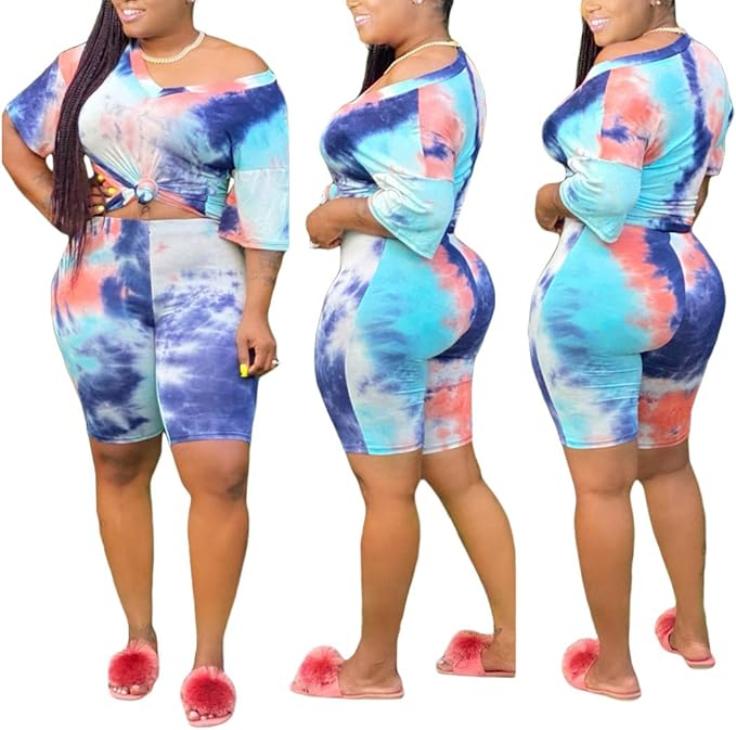 2 piece plus size short set