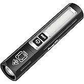 Rechargeable Magnetic Small Powerful Flashlights, Bright Pocket Flashlight | High Lumens, USB C Charging, 8 Modes Zoomable, Dual Button Waterproof Tactical Work Flash Light for Car,Emergency,Camping