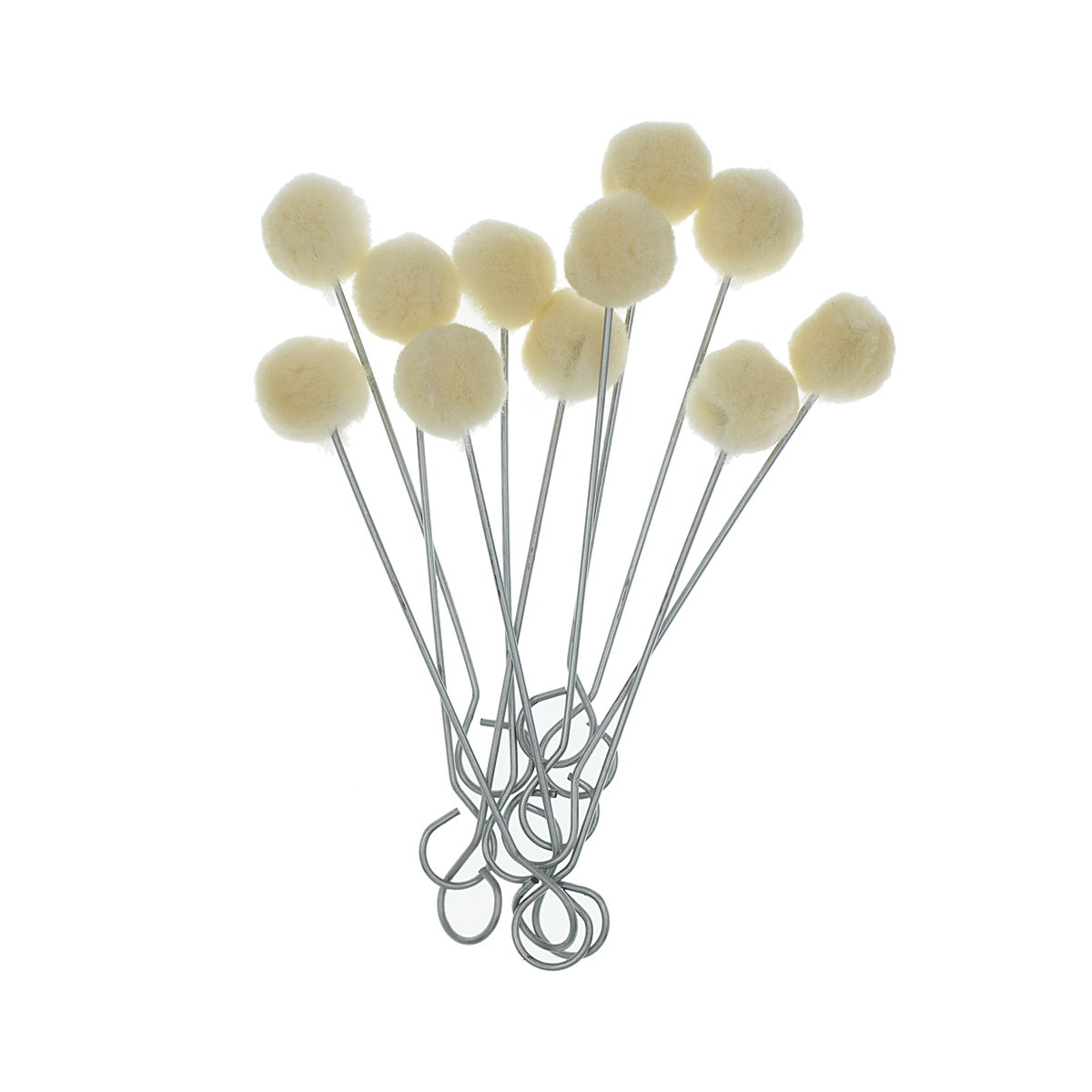 50 Pieces Wool Daubers Ball Brush Leather Dye Dauber Dyeing Applicator with Metal Handle for DIY Crafts Projects