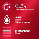 Durex Thin Feel Condoms 40 Count with Silicone Lube Easy On Regular Fit view 2