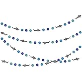 Shark Garlands, Shark Birthday Party Decorations, Shark-Themed Decorations, Ocean Party Supplies, Under Sea Decorations, 4Pcs