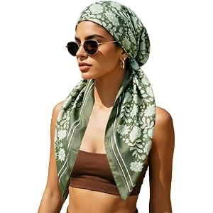 ORKSEA Chemo Headwear for Women Pre-Tied Lightweight Head Scarf Headwrap Silky Soft Head Coverings Scarves Hair Bandanas