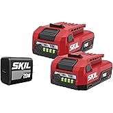 SKIL PWR CORE 12 2 x 2.0Ah 12V USB-C Battery and Charger Starter Kit Including Two 2.0Ah Batteries and 20W PD Charger-CB5020A-22