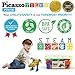 PicassoTiles Learning S.T.E.A.M. Engineering Toy Kit 100 Piece Building Block 3D Construction Stacking Set 100pc Educational Blocks w/Idea Book Included, Anchors, Motor Wheel, and Storage Box PTN100