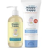 Happy Cappy Baby Shampoo and Body Wash and Moisturizing Cream Bundle - Eczema Body Wash and Lotion for Kids, Toddler, Adults, Helps with Dryness, Reduces Itching, Dermatologist Tested, Fragrance-Free