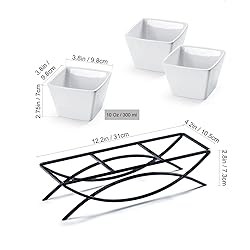 UNICASA Square Ramekin Bowls 10 oz, Condiment