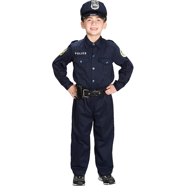 Kids SWAT Police Costume Set - Boys Blue Police Outfit With Vest, Accessories - Halloween Dress Up - View #7