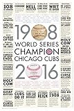 OnceEvery108 Chicago Cubs 2016 World Series Poster with MLB City Newspaper Headlines and Ledes 20