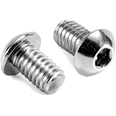 1/4-20 x 1/2" Button Head Socket Cap Bolts Screws, 20Pcs 304 Stainless Steel 18-8, Allen Hex Drive, Bright Finish by SG TZH(with Hex Spanner)