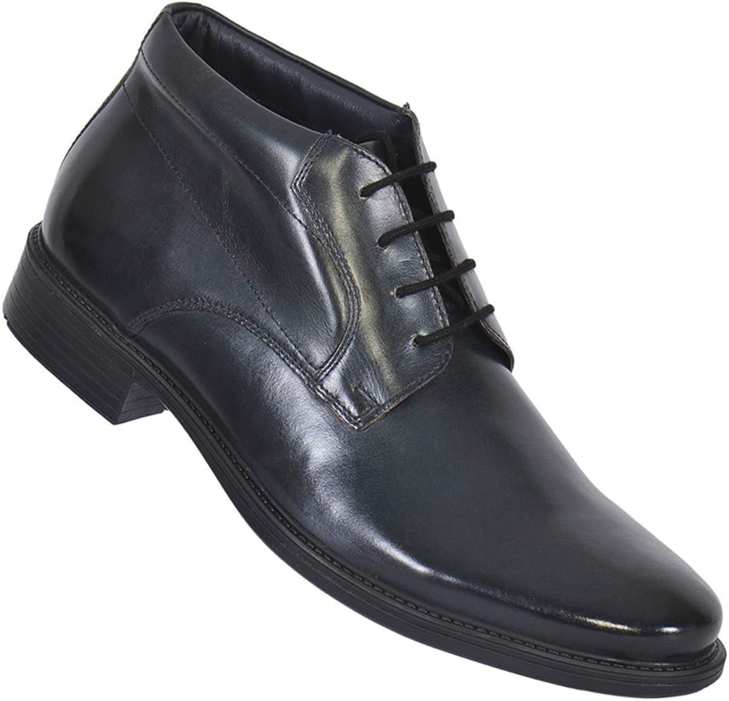 Men's Navy Genuine Leather Chukka Boot (9 UK/India)