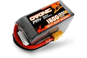 OVONIC 6s Lipo Battery 120C 1600mAh 22.2V Lipo Battery with XT60 Connector for RC FPV Racing Drone Quadcopter