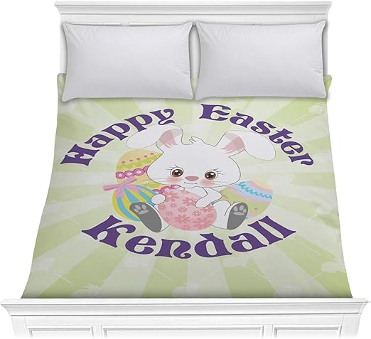 Amazon Com Rnk Shops Easter Bunny Comforter Full Queen