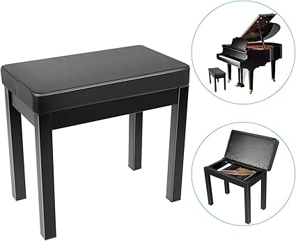 Amazon Com Neewer Piano Bench Stool Keyboard Bench Padded Cushion Deluxe Comfort With Music Storage Iron Made Legs For Piano Keyboard Vanity Table Music Books Sheet Etc 20 8x11 8x19 Inches Black Musical Instruments