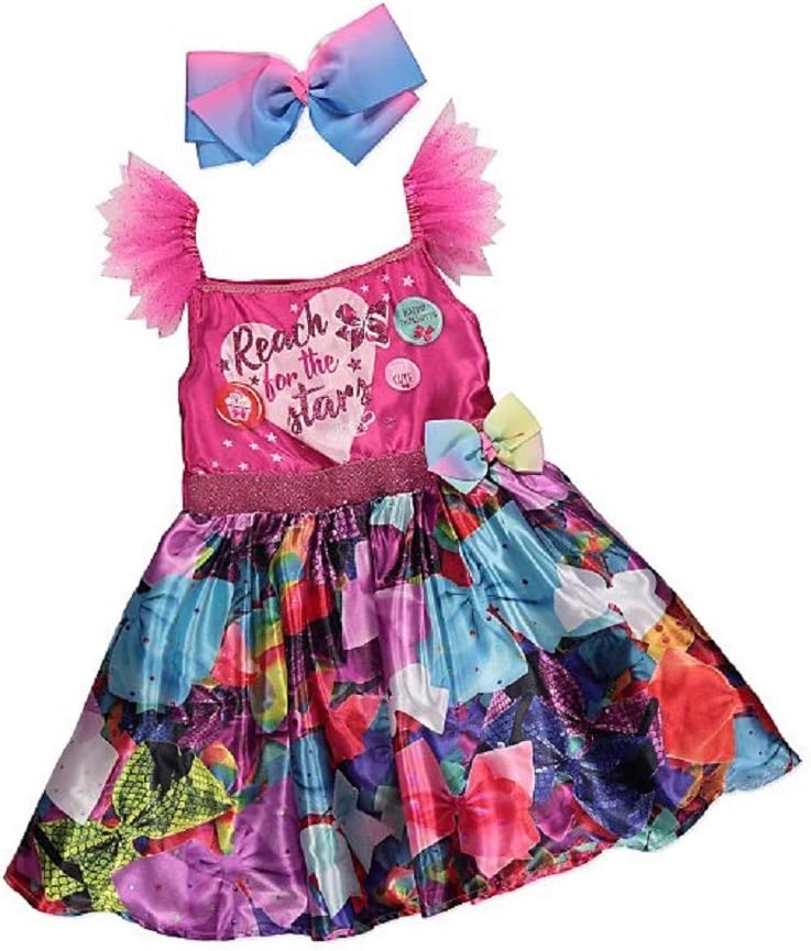 George Jojo Siwa Girls Fancy Dress Costume Outfit & Bow World Book Day (3-4 Years)