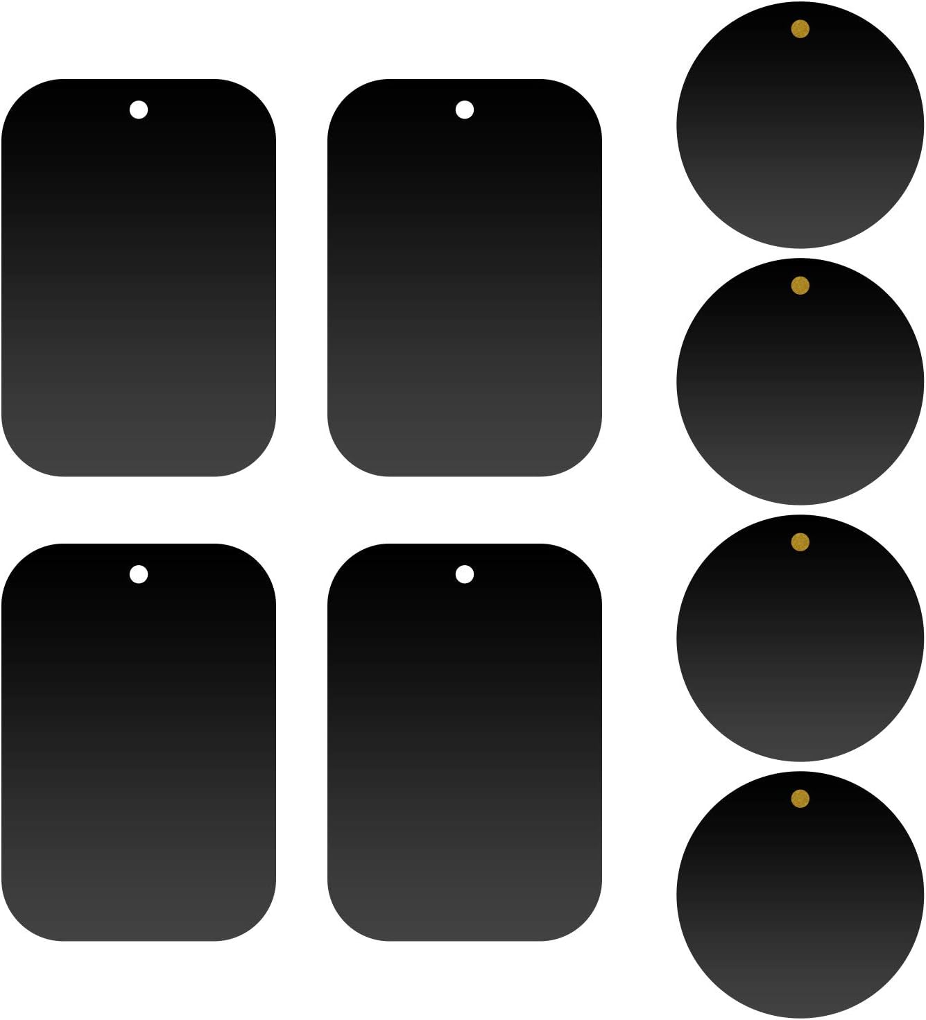 Cellet Pack of 8 Metal Plate Replacement Magnet Disk with 3M Strong Sticky Adhesive for Magnetic Cradle-Less Cup Holder, Dashboard, Windshield, CD Slot, or Air Vent Phone Mounts