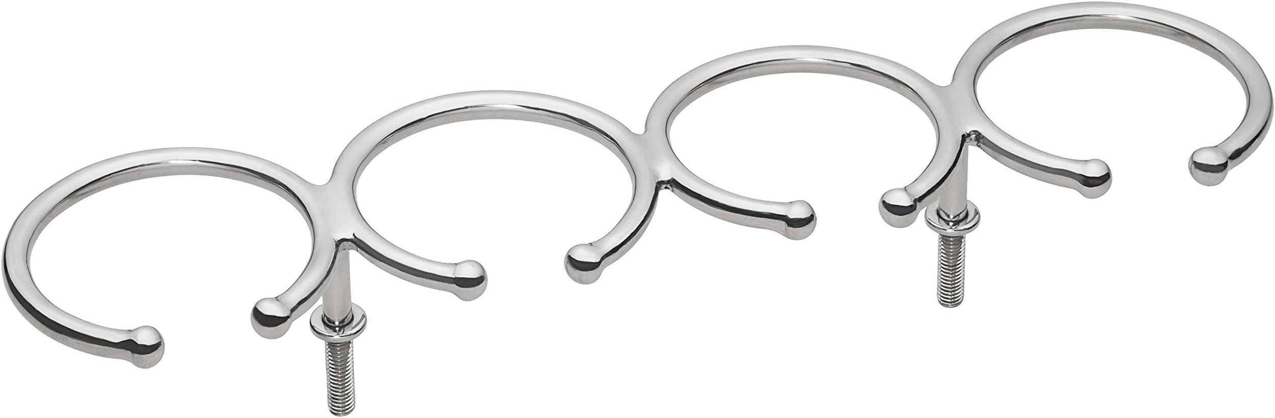 WHITECAP HARDWARE Industries S-3515 Top Mount Ring Cup Holder (2 Drinks), Stud Mount