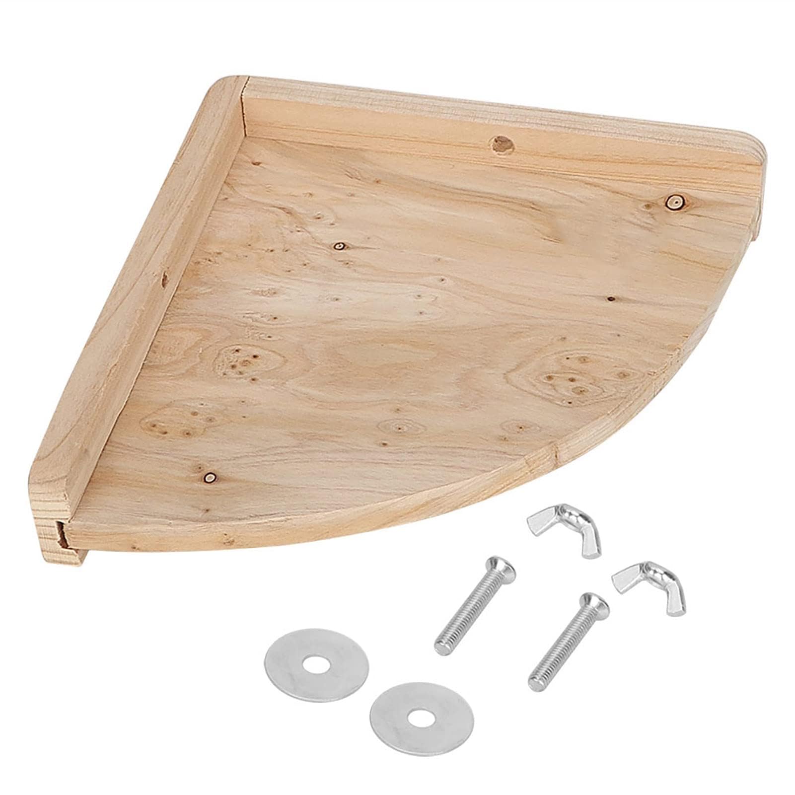 Natural wooden bird perch fan-shaped corner rack for small pets, parrot, parakeet, cockatiel, budgie, gerbil, rat ¨C eco-friendly untreated wood bird cage accessory