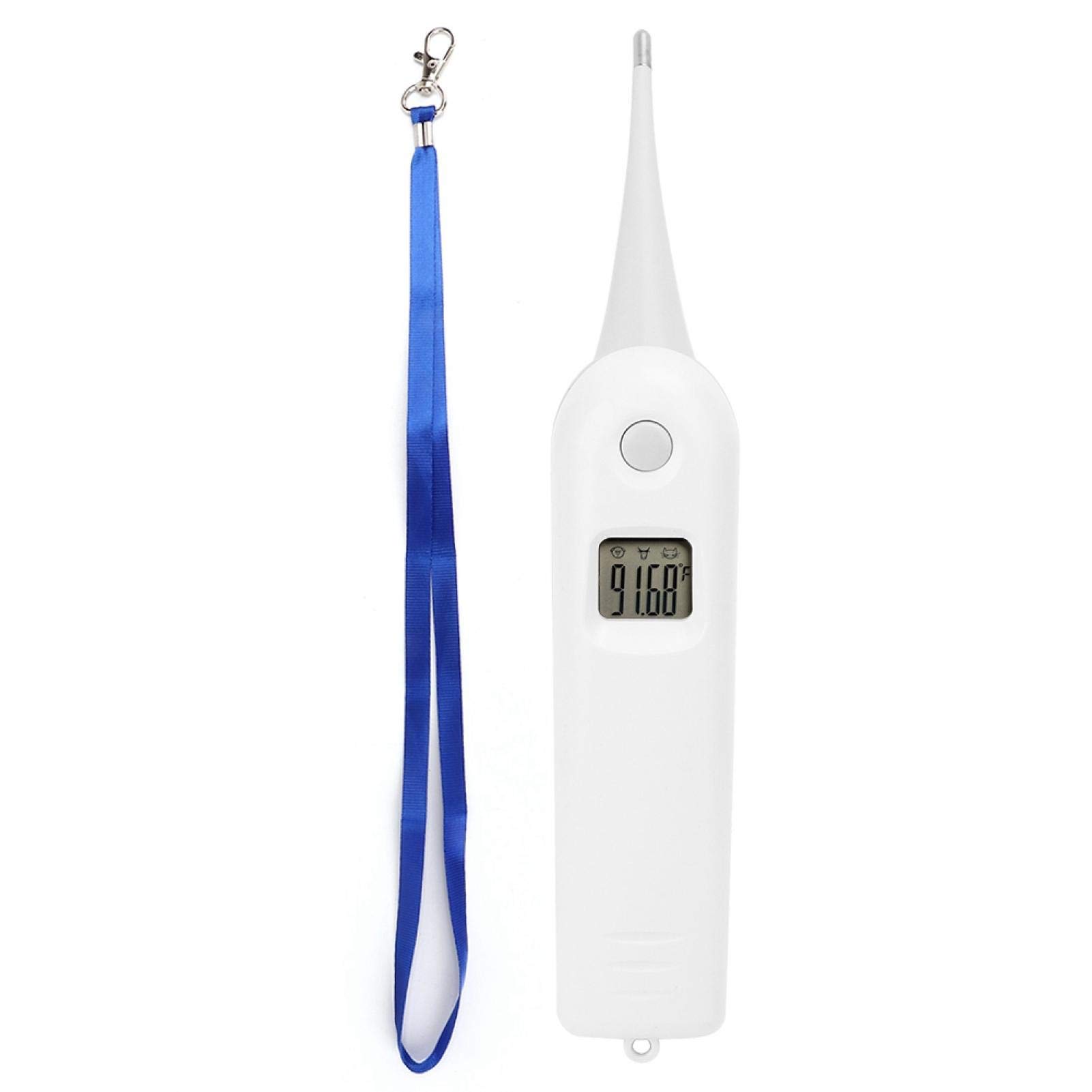 KUIDAMOS Veterinärthermometer, Veterinärelektronik Elektronische Schweine Schafthermometer Temperaturtester für Nutztiere, ABS + AS, 32-44 Zoll, LCD, 19 x 10 cm, Auflösung 0,01 Zoll