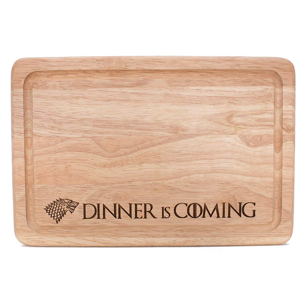 House Stark Dinner is Coming Parody Wooden Chopping/Cutting/Cheese Board Now with Deeper Engraving