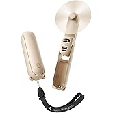 JISULIFE Handheld Travel Fan, Upgraded Mini Portable Fan with Up to 24 Working Hours for Long-term Outdoor Cooling, Combines 
