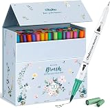 Ohuhu 120 Colour Dual Tip Markers Brush Fineliner Art Pens with Case Maui Series
