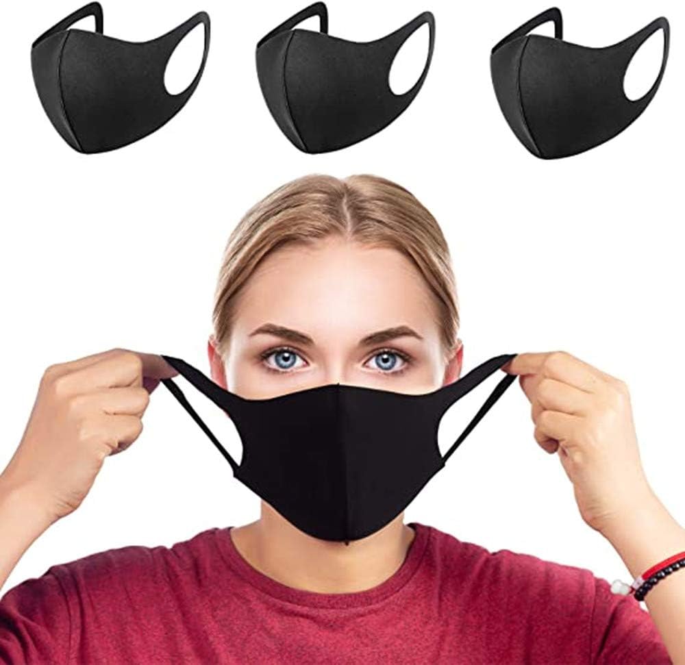 Cotton Mask, 3 pcs Washable Reusable Cloth Mask Unisex Dustproof Anti-pollen Pet Dander, Droplet Pollution