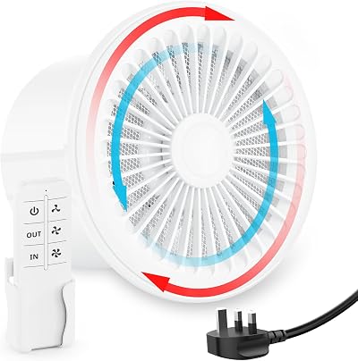 HG Power 150mm Reversible Extractor Fan with Remote Control White