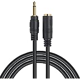 TENINYU 3.5mm Mono Extension 6FT - 12V Trigger, IR Infrared Sensor Receiver Extension Extender, 3.5mm 1/8" TS Monaural Mini Mono Audio Plug Jack Connector Male to Female Cable Wire Cord (6FT)