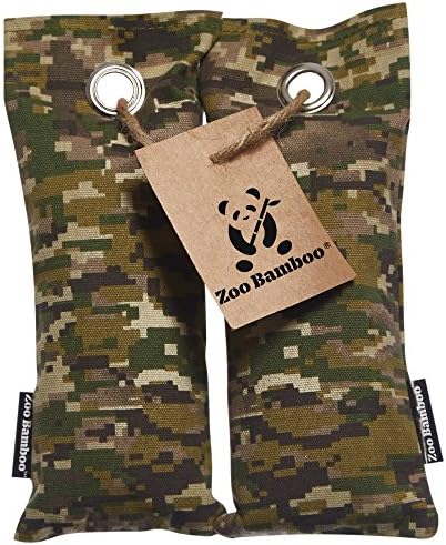 Air Purifiers by ZooBamboo (2 x 75g) | Bamboo Charcoal Shoe Deodorizer Car Refreshener Home Odor Eliminator Mold Remover Moisture Eliminator and Dehumidifier for Allergies Smoke Smell and Pet Odor