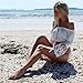 ALAIX Womens Summer Lace Sleeve Chiffon Blouse Off Shoulder Crop Tops Casual T-shirts