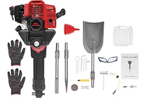 BGYUHWQ 52CC 2-Stroke Garden Tree Digger 1900W 1500BPM Handheld Trencher Digger Machine Portable Trench Digger for Garden Farm Lawn