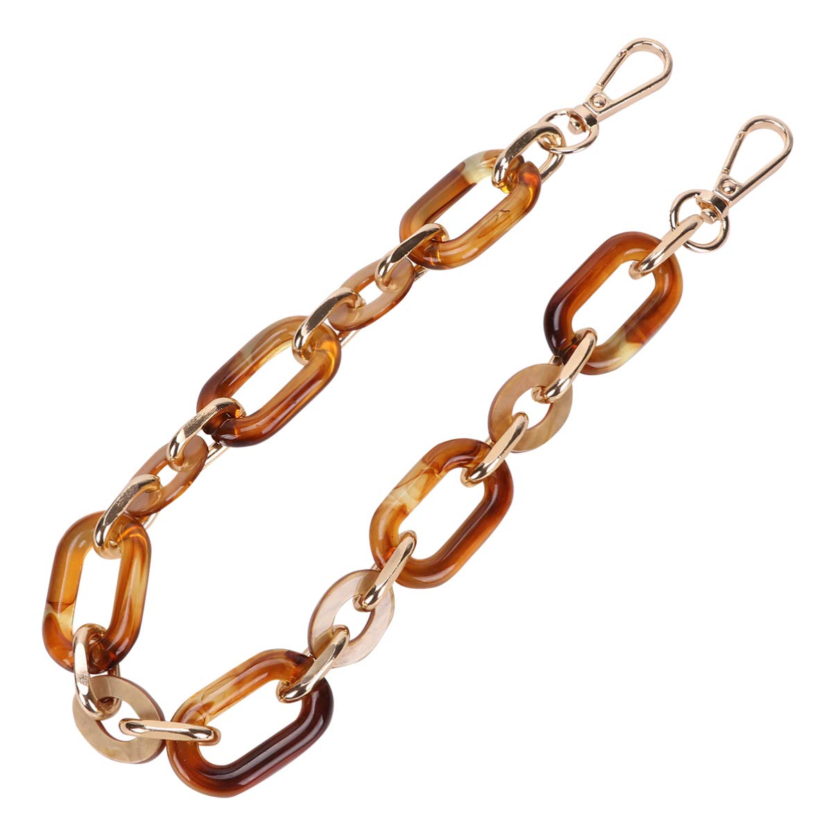 MILISTEN Chunky Acrylic Purse Strap Chocolate Bag Chain Handle Replacement Handbag Purse Making Accessory Decoration