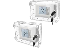 groword 2-Gang Wall Switch Guard-Thermostat lock box with key Childproof Light Switch Plate Covers Protects Your Circuits from being Accidentally Turned On or Off by Children and Adults(2 Pack)