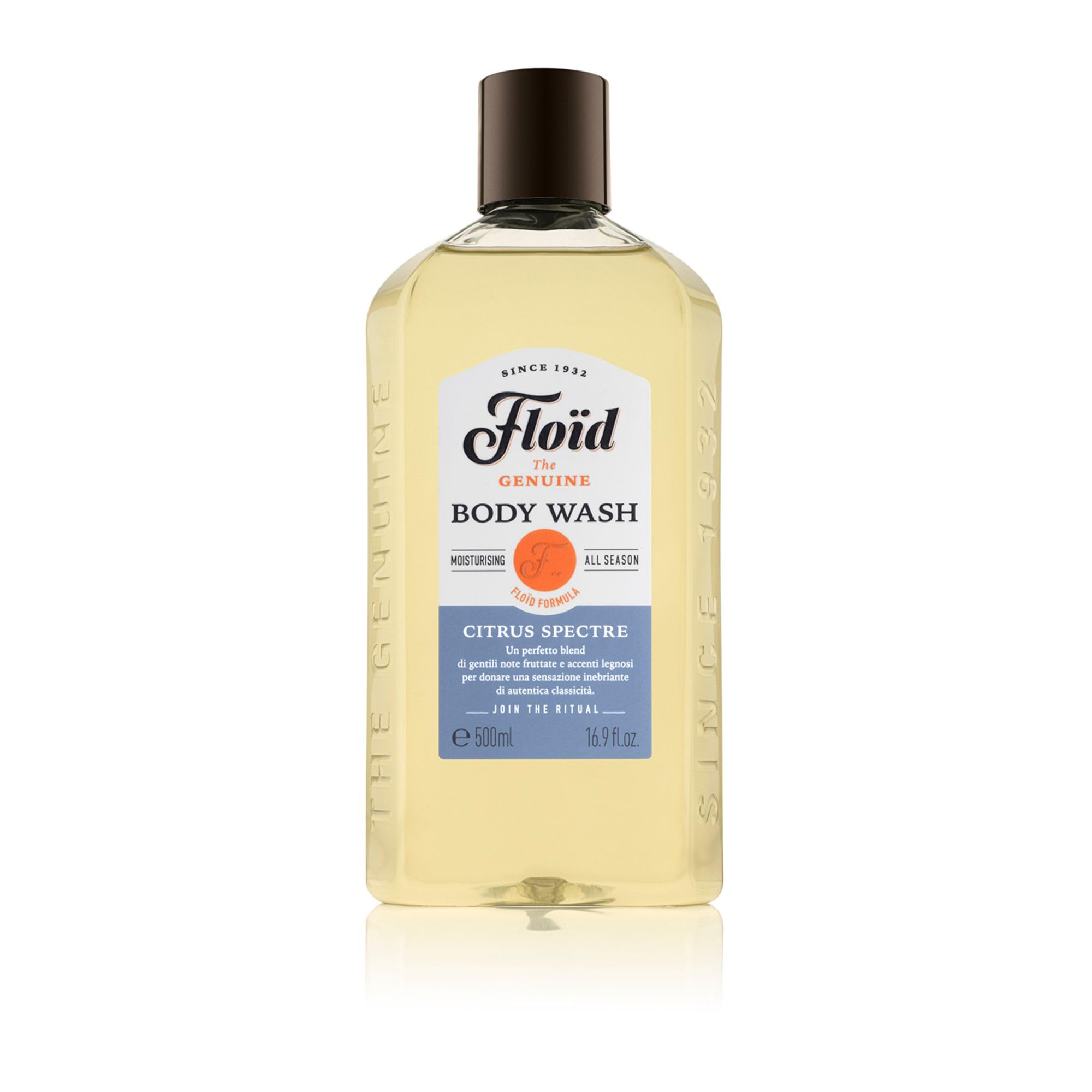 Floid Citrus Spectre Body Wash (500ml), Men's Body Wash Cleanses, Moisturises, and Purifies Skin without Drying it Out, Nourishing Skin Care with a Warm and Relaxing Scent