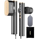 Jack ＆ Rose Travel Steamer for Clothes,100-220V Portable Iron,15s Heat Up,Steamer ＆ Iron 2 In 1, Travel Size,Large Ceramic Heat Panel,for Global and Europe