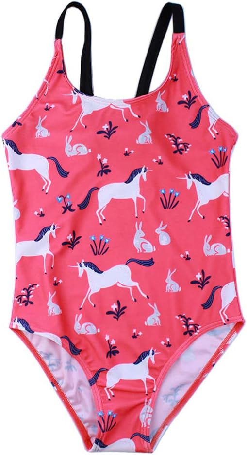 Hongshilian Little Girls Cartoon Beach Sport Swimwear One Piece Baby Swimsuit