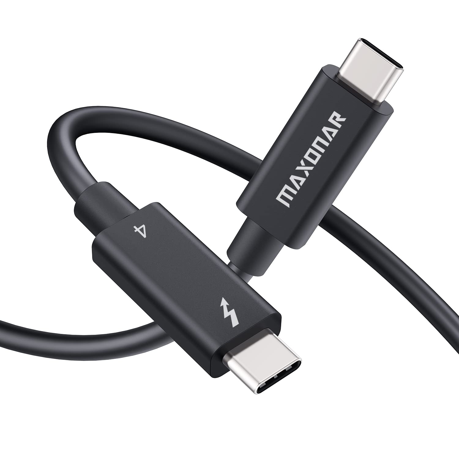 Maxonar Certified Thunderbolt 4 Cable 2m TB4 Cable USB C 4,40Gbps/100W Charging,8K@60Hz,5K@60Hz,Dual 4K Video,For Monitor,Mac Studio,Studio Display,M1 M2 Macbook Air,SSD,eGpu,Docking Station